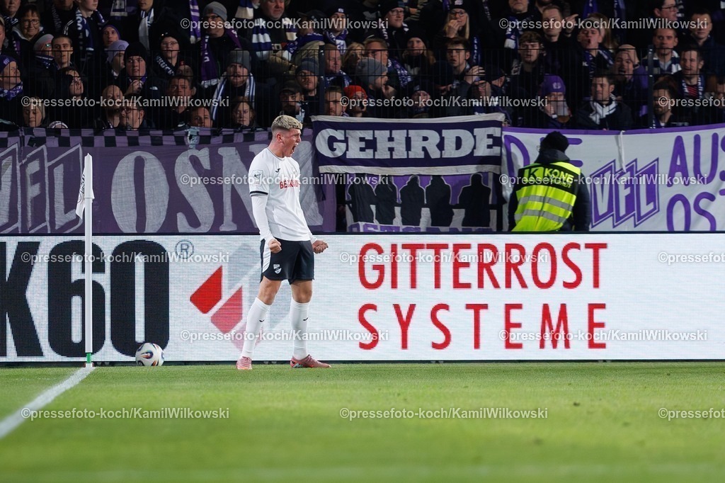 xKWIx30112501033 | 30.11.2025, xkwix, Fußball, 3. Liga, SSC Verl - VfL Osnabrück, Sportclub Arena: Torjubel nach dem Tor zum 1:0 durch Alessio Besio (SC Verl #23)Photo:xKamilxWilkowskixPressefotoKochx