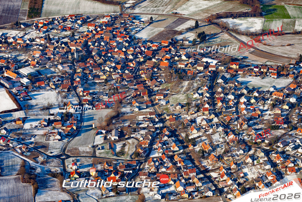 Das Luftbild der Stadt Kirchehrenbach wurde 2019 vom Flugzeug heraus erstellt (keine Drohne) Aufnahmehöhe ca.400 Meter- hohe Auflösung- beste Druck-Qualität garantiert!