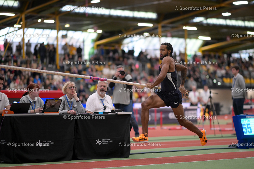DM Halle 2026_Samstag-153 | 28.02.2026, xkaix, Leichtathletik Deutsche Meisterschaften Halle 2026,  v.l. Bo Kanda Lita Baehre (Düsseldorf Athletics) - Realisiert mit Pictrs.com
