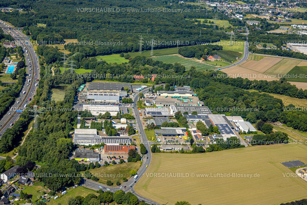 Gladbeck250800520 | Luftbild, Gewerbegebiet Hornstraße, Autobahn A2, Ellinghorst, Gladbeck, Ruhrgebiet, Nordrhein-Westfalen, Deutschland