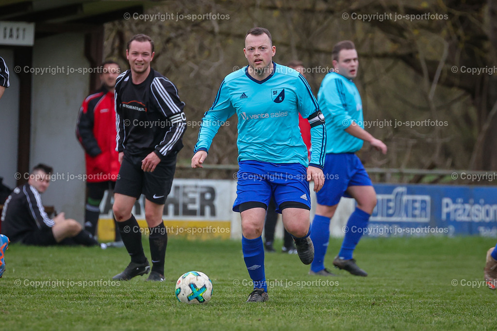 BQ3I6814 | 06.04.2023; Kreisliga B Wetzlar; Rasenplatz Katzenfurt; SF Katzenfurt - SG Biskirchen/Ulmtal; Ergebnis: 6:0 (2:0)