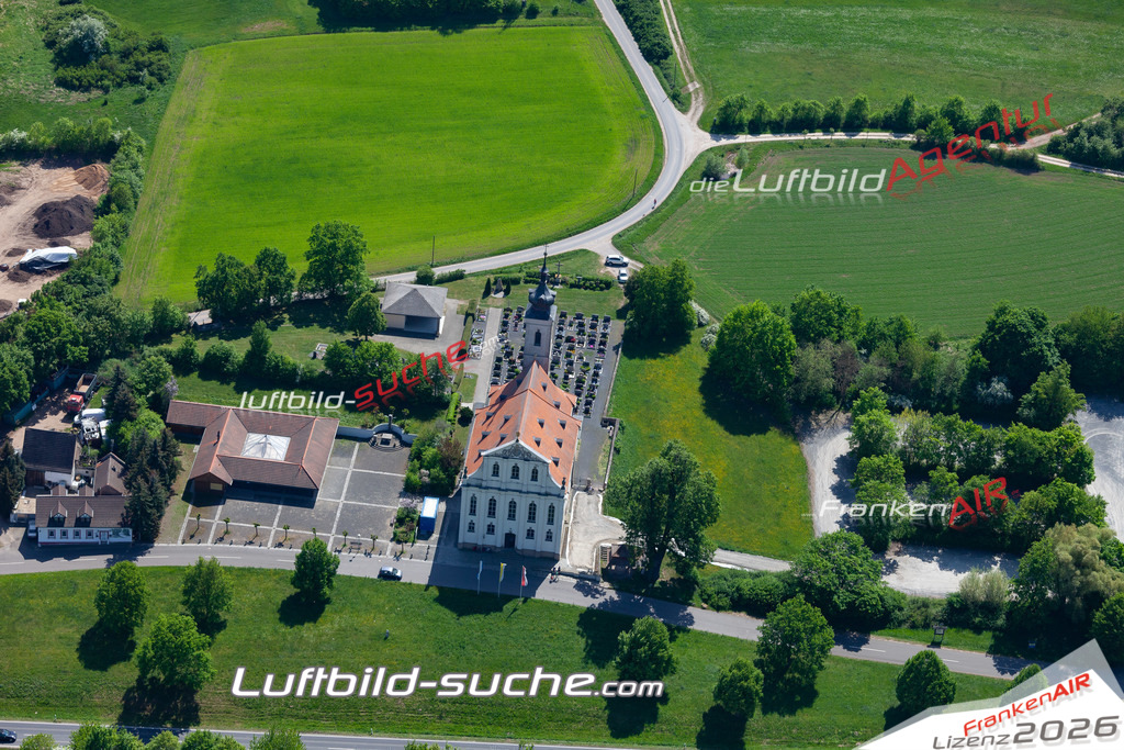aktuelles Luftbild von Maria_limbach Eltmann - Luftaufnahme wurde 2018 von https://frankenair.de mittels Flugzeug (keine Drohne) erstellt.
