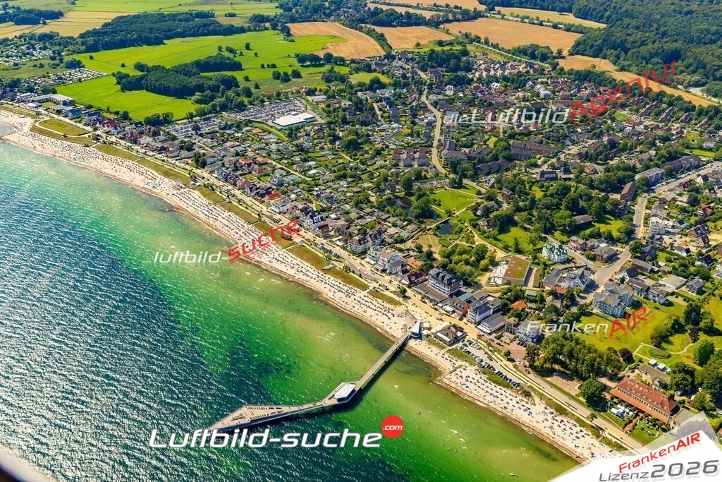 Luftaufnahme Haffkrug Scharbeutz - Die Luftaufnahme wurde 2025 vom UL-Flugzeug heraus erstellt ( ohne Drohne ) - Hochauflösende Luftaufnahme - für professionelle Ausdrucke geeignet. Die Geschenkidee !Mit Lizenz und Bildrechte bestellbar