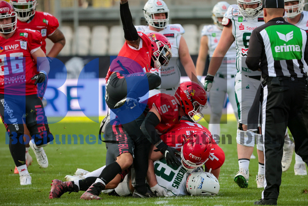  14.10.2023 - 
 | Sebastian Sendlak / Bochumer Nachrichtendienst (BOND) - GFL-Bowl 2023: Schwaebisch Hall Unicorns vs. Potsdam Royals - Realisiert mit Pictrs.com