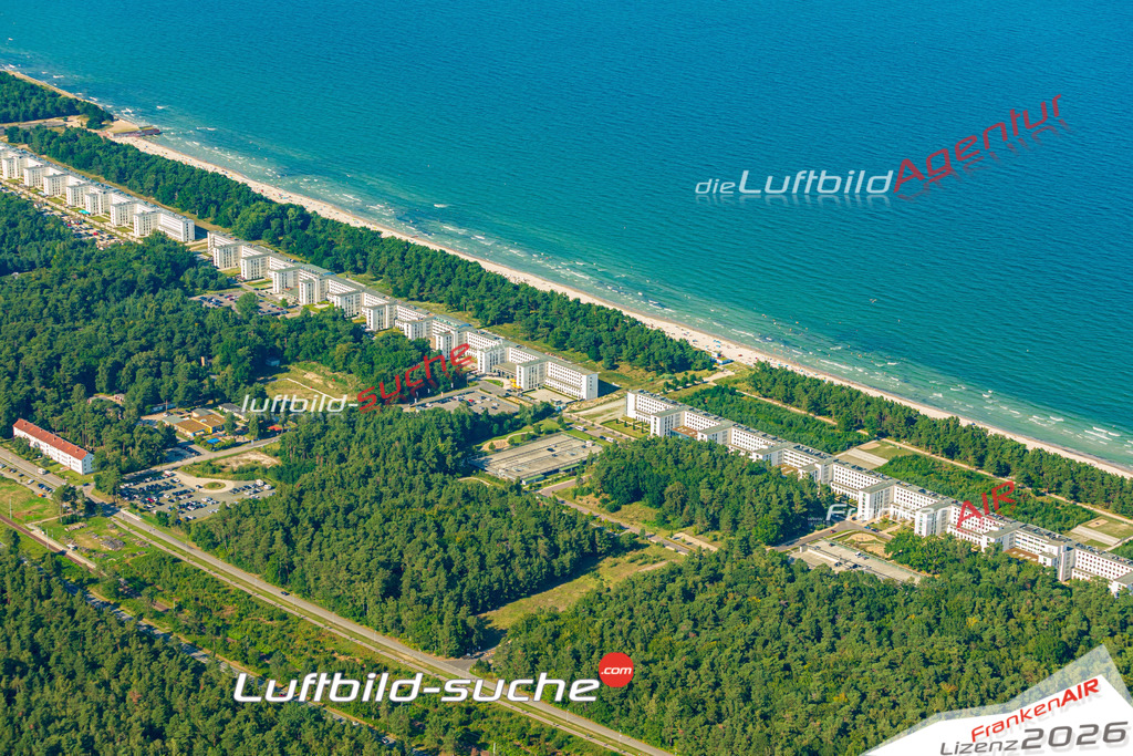 Schöne Luftaufnahme als Geschenk in Prora Binz - Die Luftbildaufnahme wurde 2025 vom UL-Flugzeug heraus erstellt ( keine Drohne ) - Hochauflösende Luftaufnahme -Nicht vergleichbar mit Google Maps oder Satelittenbilder- Die Geschenkidee !Mit Lizenz und Bildrechte bestellbar