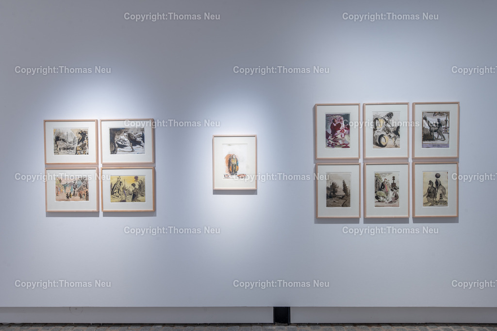 05_Neo_Rauch_Museum_Bensheim | 6.7.2024, bbe, Museum Bensheim, Ausstellung Neo Rauch "im Papiergrund", ,, Bild: Thomas Neu