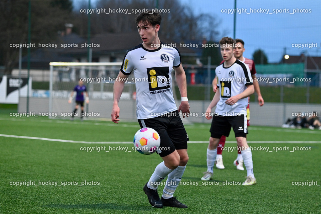 SV Spittal vs. VST Völkermarkt 5.4.2024 | #9 Samuel Müllmann SV Spittal, #39 Fabian Hoi SV Spittal, SV Spittal vs. VST Völkermarkt 5.4.2024, SV Spittal vs. VST Völkermarkt am 05.04.2024 in Spittal an der Drau (Goldeck Stadion), Austria, (Photo by Bernd Stefan)