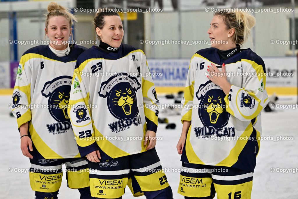 WILDCATS PATERNION & Lady Hawks Siegerehrung-Meisterfeier | #16 Anton Sandra WILDCATS PATERNION, #23 Stuppnig Iris WILDCATS PATERNION, #6 Jelovcan Selina WILDCATS PATERNION, Medailienübergabe, WILDCATS PATERNION &amp; Lady Hawks Siegerehrung-Meisterfeier, WILDCATS PATERNION &amp; Lady Hawks Siegerehrung-Meisterfeier am 12.03.2025 in Steindorf (Ossiachersee Halle), Austria, (Photo by Bernd Stefan)