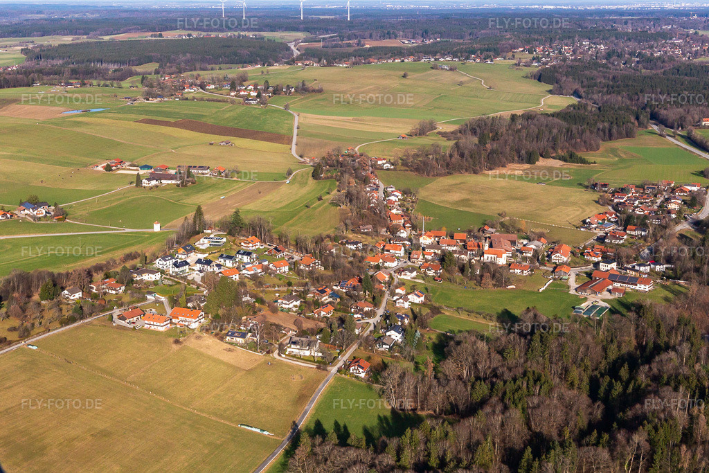 Luftbild: Ortsteil Dorfen im Ortsteil Dorfen in Icking im Bundesland Bayern in Deutschland. Foto: IMG_139512.jpg vom 27.12.2023 durch Werner Riehm/FLY-FOTO.de