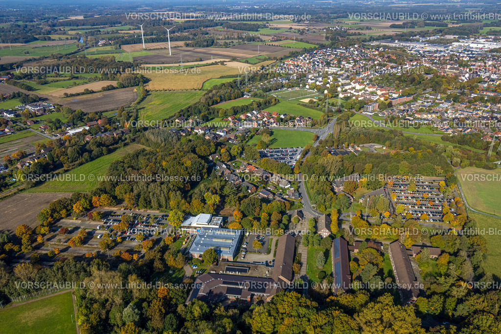 Selm241011314Bork | Luftbild, LAFP NRW Landesamt für Ausbildung, Fortbildung und Personalangelegenheiten mit Hauptparkplatz, Bork, Selm, Münsterland, Nordrhein-Westfalen, Deutschland