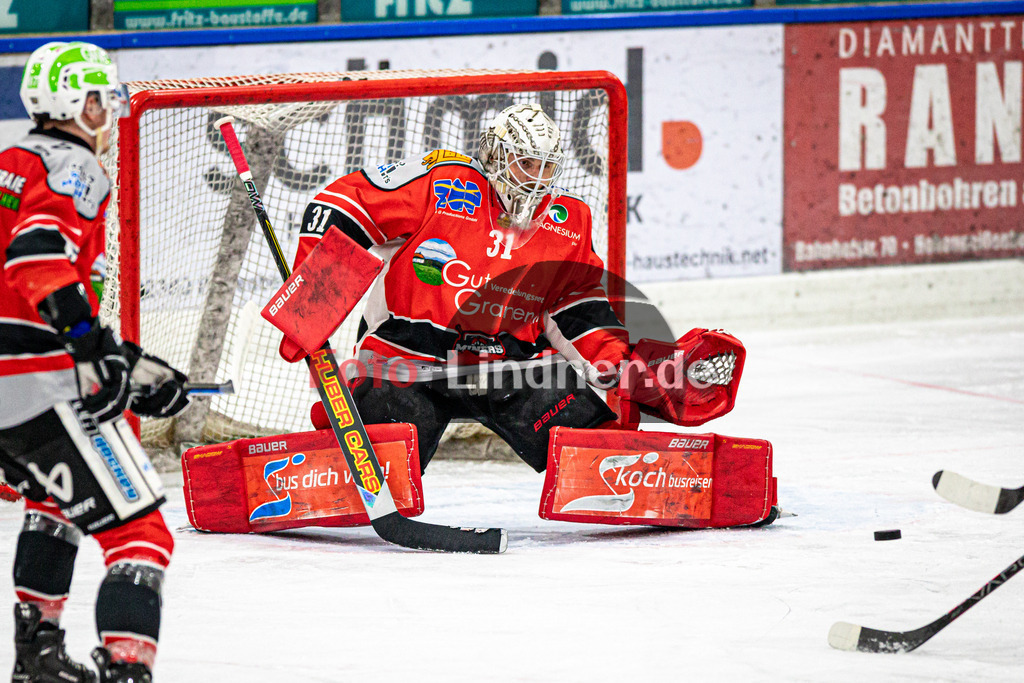 TSV Peißenberg MINERS gegen ESC Kempten SHARKS | Eishockey Bayernliga Herren Pre-Playoffs 2024/25, TSV Peißenberg MINERS gegen ESC Kempten SHARKS, 20250131,Korbinian SERTL (MINERS Goali 31) in Aktion,2025-01-31 in Peißenberg (Eisstadion Peißenberg)Korbinian SERTL (MINERS Goali 31)Copyright: WolfgangxLindner foto-lindner.de