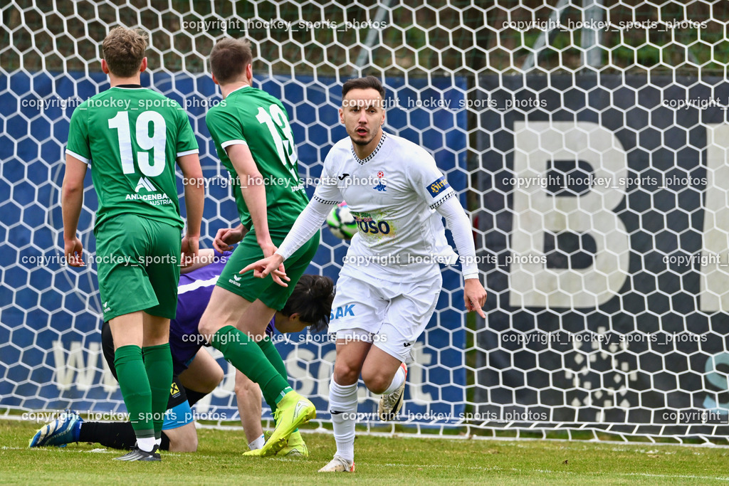 SAK vs. VST Völkermarkt | #9 Sinan Samardzic SAK, #19 Valentin Safran VST Völkermarkt, #13 Mario Daniel Gugganig VST Völkermarkt, #1 Florian Alexander Zitterer VST Völkermarkt, SAK vs. VST Völkermarkt, SAK vs. VST Völkermarkt am 21.03.2026 in Klagenfurt (Sportpark Welzenegg), Austria, (Photo by Bernd Stefan)