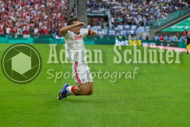 29.08.2026, GER, Fussball, Herren, Bundesliga , 1. Bundesliga, Saison 2026/2027, 1. FC Köln - TSG 1899 Hoffenheim | Thijs Dallinga (KOE) Torjubel, jubelt nach seinem Treffer zum 3:2