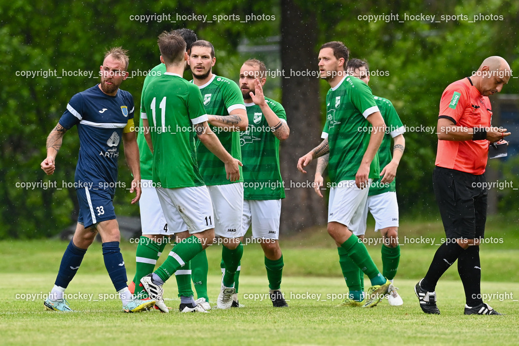 SV Malta vs. SV Rapid Feffernitz 3.6.2023 | #33 Marcel Glanzer, Jubel SV Rapid Feffernitz, #8 Bernd Traar, #27 Michael Torschütze, #19 Franz Zussner, Avdic Edin Referee