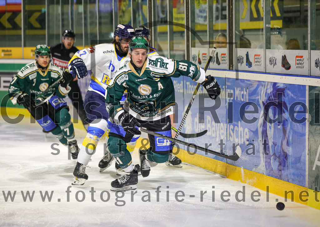 2026-01-09_027_TSV_Erding_gegen_Stuttgart_Rebels | Erding, Deutschland, 09.01.2026:Eishockey, Oberliga Süd 2025 / 2026, 35. Spieltag, TSV Erding gegen Stuttgart Rebels, Endergebnis: Toni Ritter (Stuttgart Rebels, #17), Maximilian Forster (Erding Gladiators, #81)Foto: Christian Riedel / fotografie-riedel.net