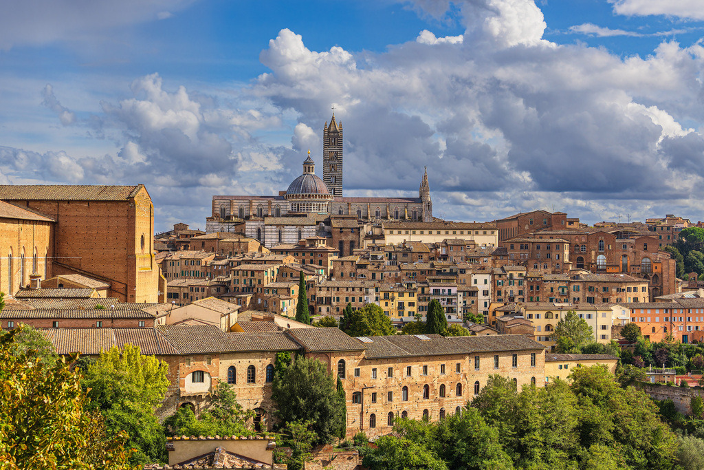 Blick über die Altstadt von Siena in Italien | Blick über die Altstadt von Siena in Italien.