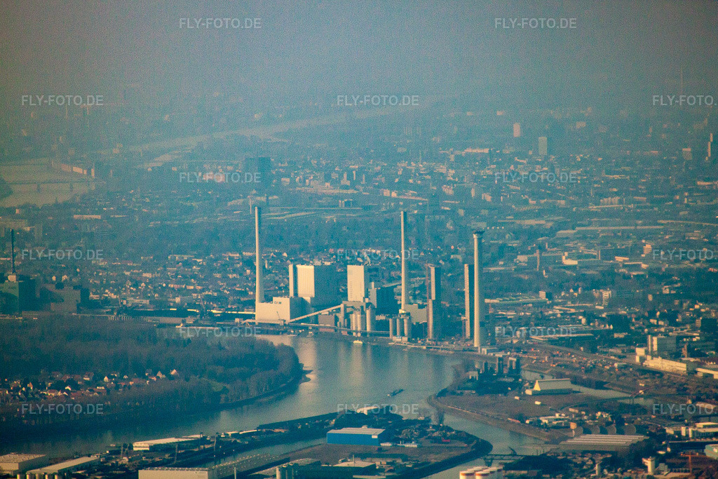 Luftbild: Großkraftwerk mit Neubau Block 6 im Ortsteil Neckarau in Mannheim im Bundesland Baden-Württemberg in Deutschland. Foto: IMG_25141.jpg vom 23.03.2010 durch Werner Riehm/FLY-FOTO.de