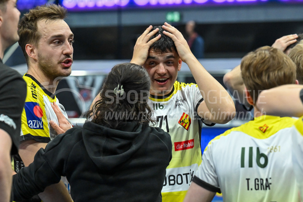 Zug United - HC Rychenberg - 25. April 2026 | Marco Eyer (#71 HC Rychenberg Winterthur) kann’s nicht glauben am L-UPL Superfinal-Spiel zwischen Zug United und HC Rychenberg am 25. April 2026 in der BCF Arena, Fribourg, Schweiz.Bild: Sportfotografie Markus Aeschimann | www.markus-aeschimann.ch - Realisiert mit Pictrs.com