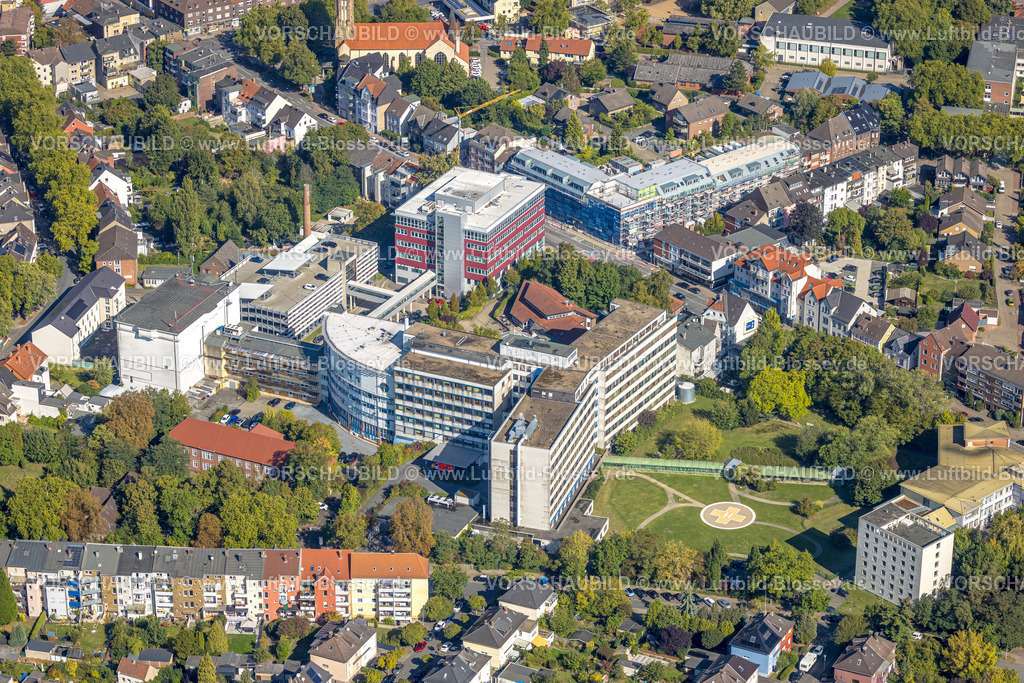 Hamm250901809 | Luftbild, Johanniter-Kliniken Hamm Evangelisches Krankenhaus Hamm, Seniorencampus Baustelle mit Neubau an der Werler Straße Ecke Blumenstraße, Mitte, Hamm, Ruhrgebiet, Nordrhein-Westfalen, Deutschland