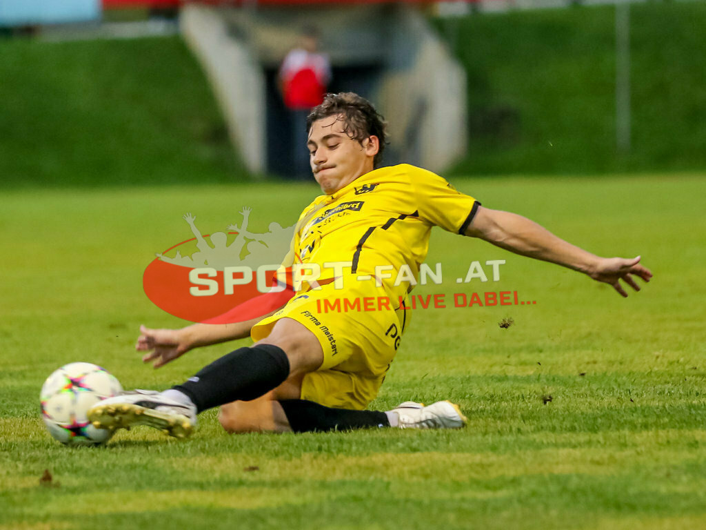 SV Feldkirchen - SC Launsdorf 2-1, Unterliga Ost | Daniel Grilz (SC Launsdorf #19) SV Feldkirchen - SC Launsdorf 2-1 am 23.08.2023 in Feldkirchen
(Modehaus NIMO Arena), Austria, (Photo by Ernst Krawagner sport-fan.at) - Realisiert mit Pictrs.com