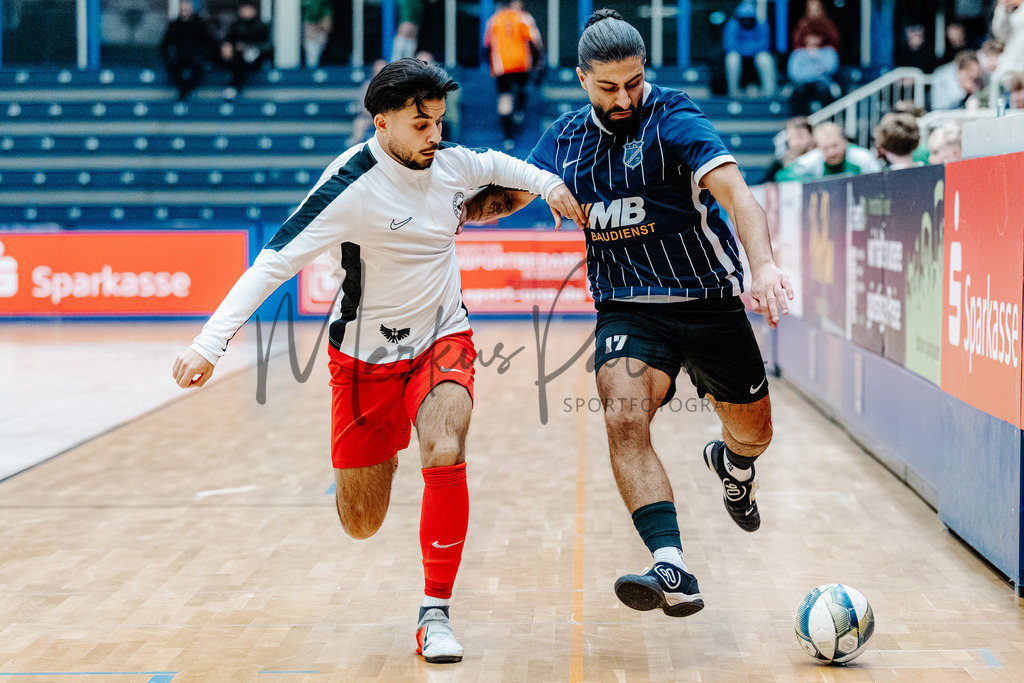 47. Stadtmeisterschaften im Hallenfußball 2025, Vorrunde | Stadtmeisterschaften im Hallenfußball 2025, Vorrunde, Sporthalle Berg Fidel in Münster. Foto: sportfotografie.ms | Markus Paletta - Realisiert mit Pictrs.com