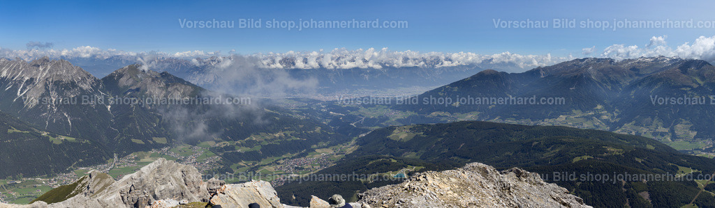 Panorama Serles | Blick von der Serles nach Innsbruck - Realisiert mit Pictrs.com