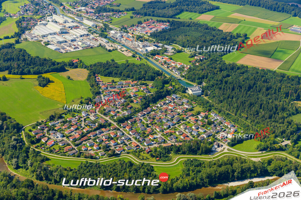 Wajon Tacherting Bild- Das Luftbild wurde 2025 vom UL-Flugzeug heraus erstellt ( keine Drohne ) - Hochauflösende Luftaufnahme -Nicht vergleichbar mit Google Maps oder Satelittenbilder- Die Geschenkidee !Mit Lizenz und Bildrechte bestellbar