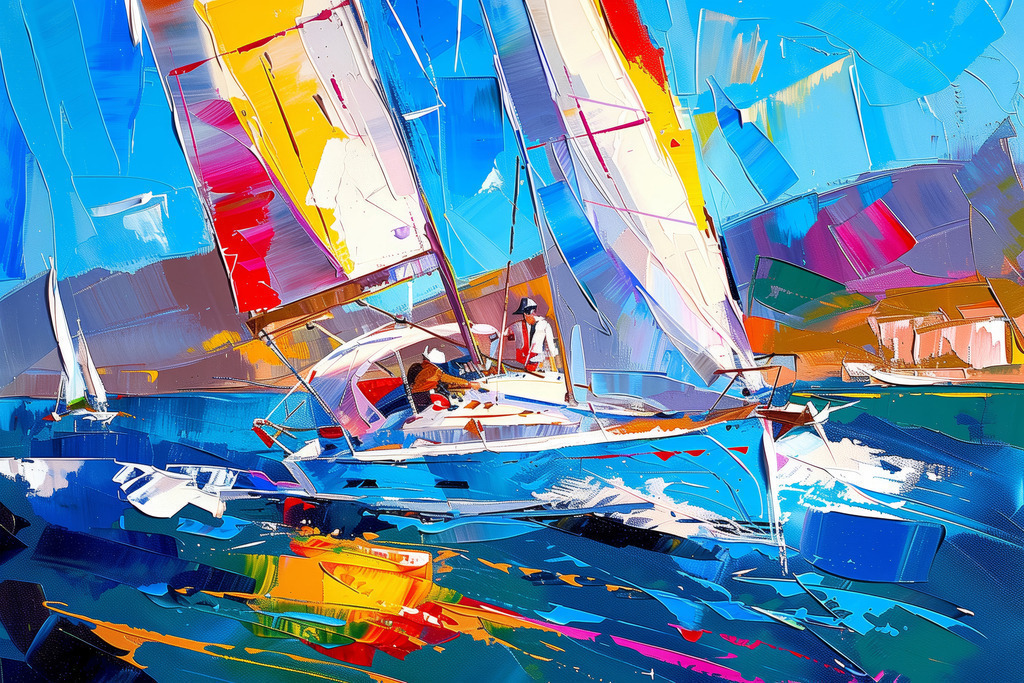 2509010 - Segelboot Gemälde | Bestelle dieses maritime Motiv als hochwertigen Kunstdruck, z.B. auf Leinwand oder hinter Acrylglas in vielen Formaten mit versandkostenfreier Lieferung innerhalb Deutschlands.
