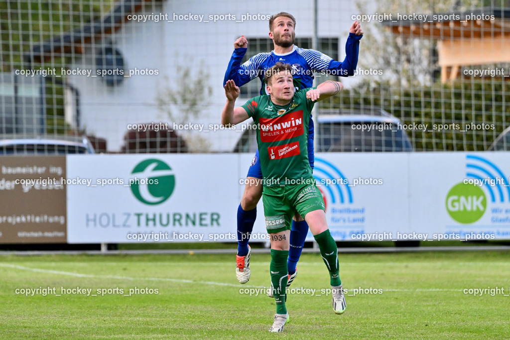 Dellach Gail vs. Rapid Lienz | #7 Benedikt Kaltenhofer Dellach Gail, #11 Benjamin Josef Michael Martin Bürgler Rapid Lienz, Dellach Gail vs. Rapid Lienz, Dellach Gail vs. Rapid Lienz am 26.04.2024 in Dellach (Sportplatz Dellach Gail), Austria, (Photo by Bernd Stefan)