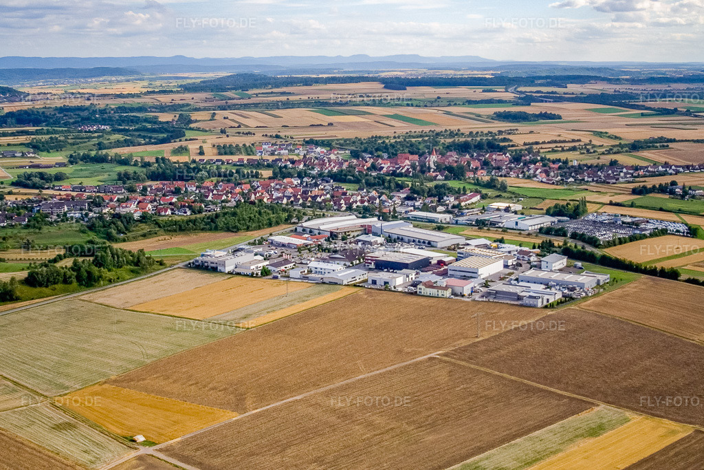 Luftbild: Industriegebiet Hagenring im Ortsteil Altingen in Ammerbuch im Bundesland Baden-Württemberg in Deutschland. Foto: IMG_12198.jpg vom 02.08.2008 durch Werner Riehm/FLY-FOTO.de