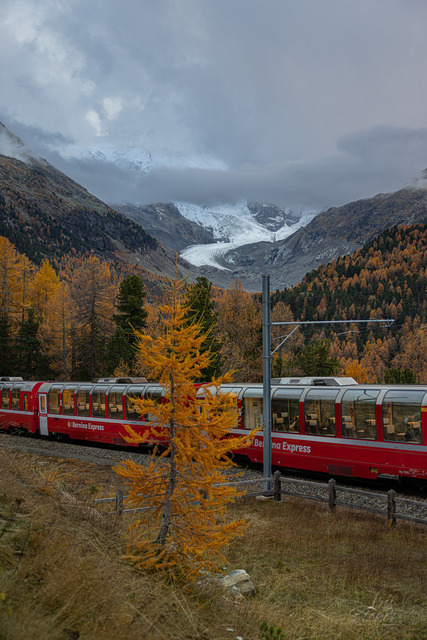 Engadin Räthische Bahn Morteratsch-Gletscher | Shop von Iris Steger Photography, Landschaft, Reisen, Details und Städte.
