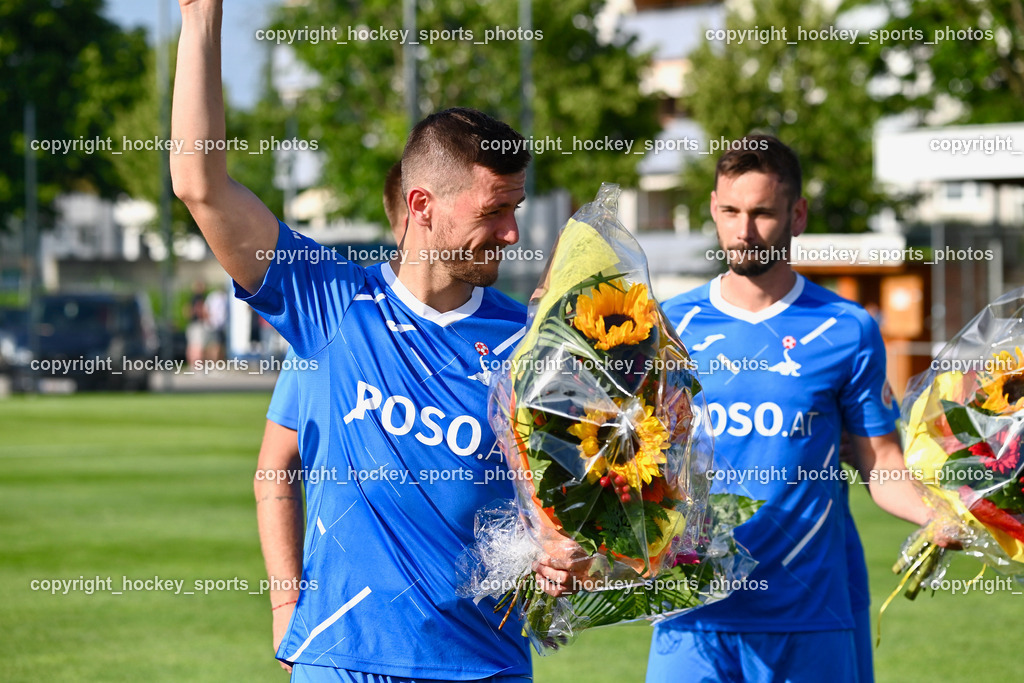 SAK vs. SV Dellach Gail 17.6.2023 | #7 Darjan Aleksic, #17 Patrick Lausegger, Verabschiedung, Ehrung, Karriere Ende