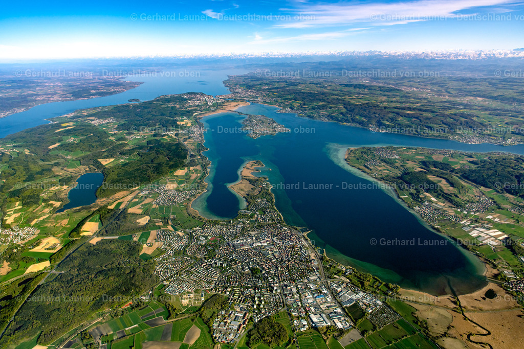 4023992 | STECKBORN 15.04.2020 Uferbereichs- Landschaft am Gebiet der Seenkette Untersee am Bodensee in Steckborn im Kanton Thurgau, Schweiz. // Waterfront landscape on the lake Untersee on Bodensee in Steckborn in the canton Thurgau, Switzerland. Foto: Gerhard Launer