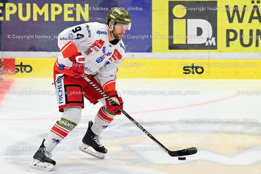 EC IDM Wärmepumpen VSV vs. HC Bozen 19.9.2023 | #94 Frank Daniel, win2day icehockeyleague, EC IDM Wärmepumpen - HC Bozen  am 19.09.2023 in Villach (Stadhalle Villach), Austria, (Photo by Bernd Stefan)