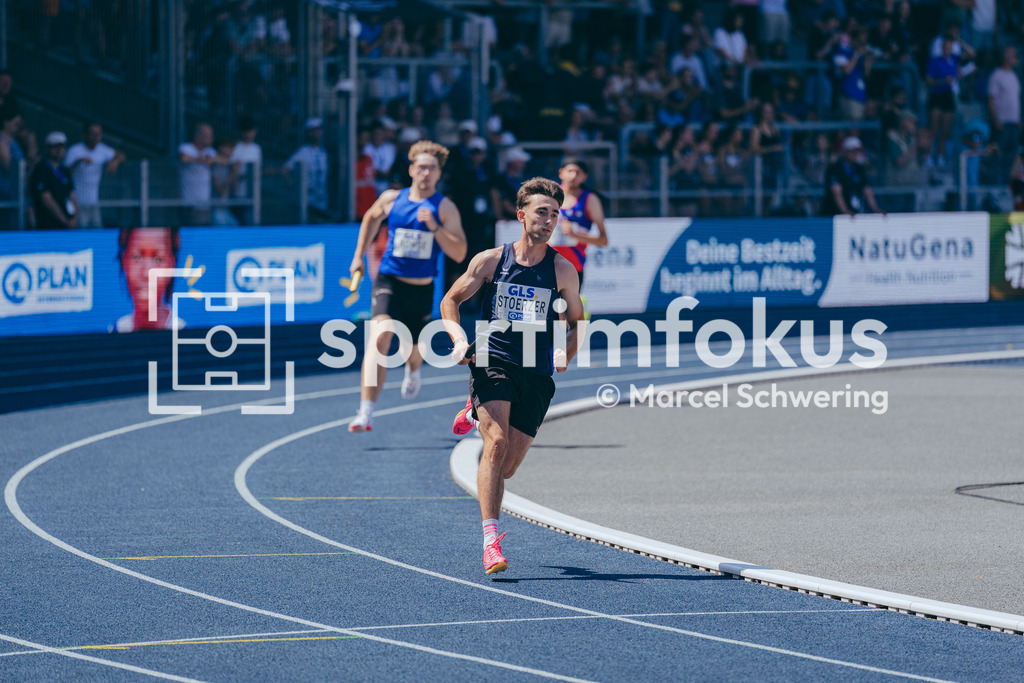 Deutsche Meisterschaften der Frauen und Männer 2026 | Fabian Stoerzer, StG Oberpfalz Süd/Mitte, U20 4x400-Meter-Staffel, Deutsche Meisterschaften der Frauen und Männer 2026, Lohrheidestadion Bochum-Wattenscheid, 25.07.2026. Foto: Marcel Schwering / sportimfokus - Realisiert mit Pictrs.com