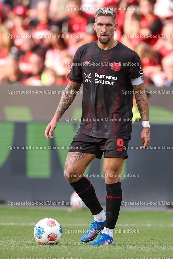 B0405082501082 | 05.08.2025, Fußball, Bayer 04 Leverkusen - Pisa Sporting Club, Testspiel, Saisoneröffnung in der BayArena, Saison 2025 2026: Robert Andrich (Bayer04 #08)  DFB regulations prohibit any use of photographs as image sequences and or quasi-video.