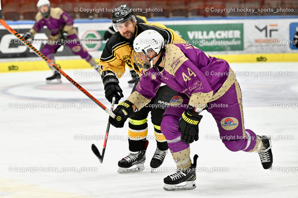 EC Kellerberg vs. EC Arnoldstein | #44 Jank David EC Kellerberg, #21 Tributsch Andreas EC Arnoldstein, EC Kellerberg vs. EC Arnoldstein, EC Kellerberg vs. EC Arnoldstein am 27.01.2026 in Villach (Stadthalle Villach), Austria, (Photo by Bernd Stefan)