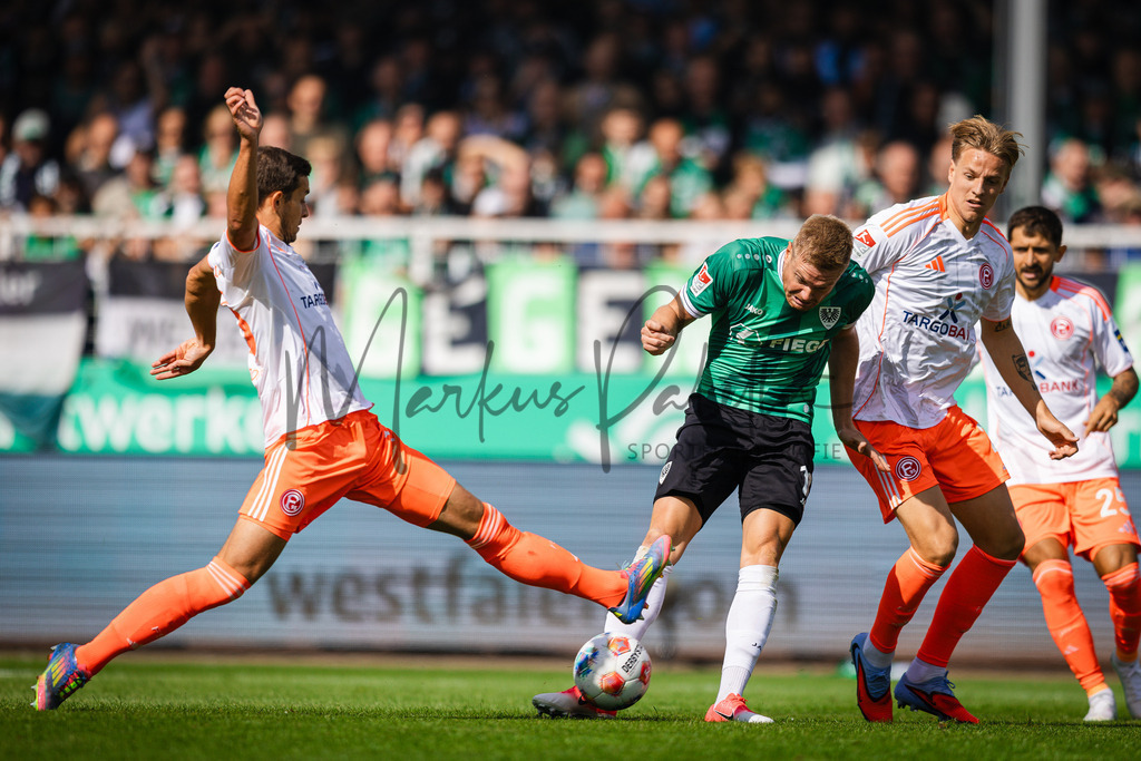 2. Bundesliga, Saison 2025/26, 5. Spieltag : SC Preußen Münster - Fortuna Düsseldorf | Münster, 14.09.2025: 2. Bundesliga, 5. Spieltag, SC Preußen Münster gegen Fortuna Düsseldorf im LVM-Preußenstadion in Münster. Foto: sportfotografie.ms | Markus Paletta - Realisiert mit Pictrs.com