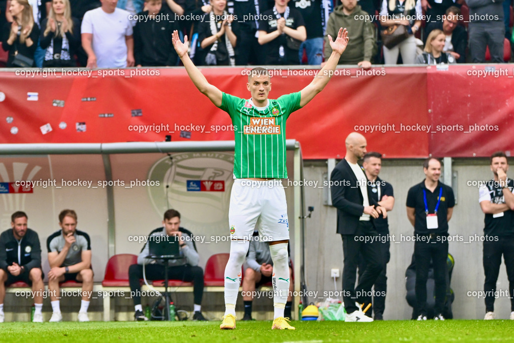 SK Puntigamer Sturm vs. SK Rapid Wien Siegerehrung, Impressionen | #55 Nenad Cvetkovic, SK Puntigamer Sturm vs. SK Rapid Wien Siegerehrung, Impressionen, SK Puntigamer Sturm vs. SK Rapid Wien Siegerehrung, Impressionen am 01.05.2024 in Klagenfurt (Wörthersee Stadion ), Austria, (Photo by Bernd Stefan)