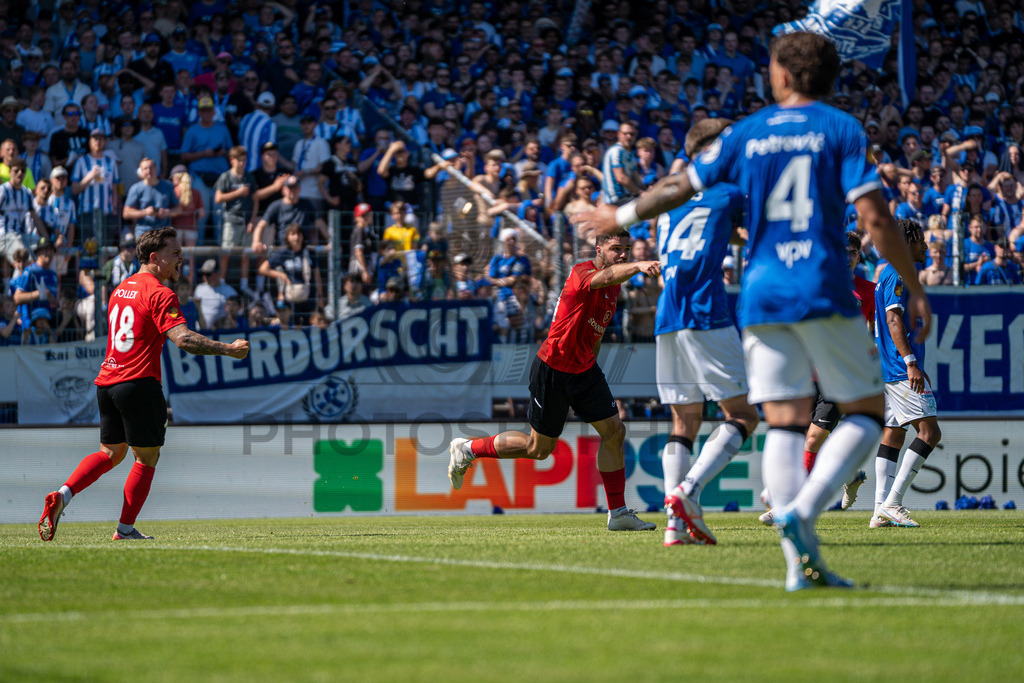 Stuttgarter Kickers vs. SG Sonnenhof Großaspach, Fussball, WFV-Pokal, Finale, 23.05.2026 | Michael Kleinschrodt (SG Sonnenhof Großaspach, #11) jubelt nach dem 0:1,Stuttgarter Kickers vs. SG Sonnenhof Großaspach, Fussball, WFV-Pokal, Finale, 23.05.2026