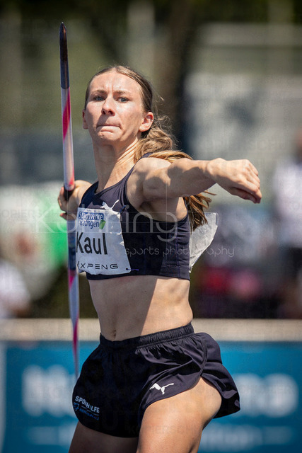 Multisport Event; Ratingen, 28.06.2026 | RATINGEN, GERMANY - JUNE 28, 2026 : Emma Kaul (GER / Germany) competing in the heptathlon’s javelin throw during the Multisport Event at Stadion Ratingen on June 28, 2026 in Ratingen, Germany.