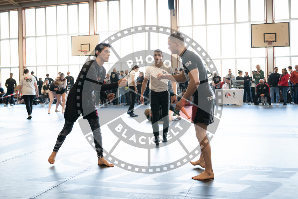 20240309PBB4878 | Fighters compete during the International Luta Livre (ILLCS) Spring Championship in Hannover, Germany, on March 9, 2024.