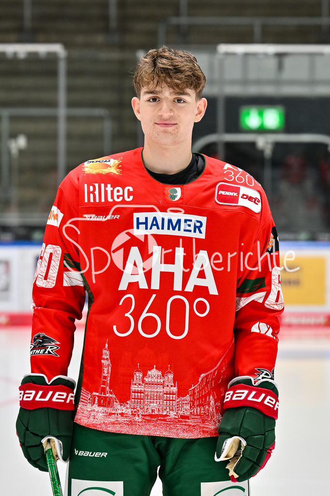Augsburger Panther 2025/26 | im Bild Liron PELLIZZARI (Augsburger Panther 60) / Einzelfoto / Freisteller / Media Day Augsburger Panther: Curt-Frenzel Stadion am 06.08.2025