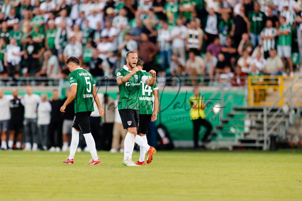 DFB-Pokal 2025/2026, 1. Runde: SC Preußen Münster - Hertha BSC Berlin | Münster, 18.08.2025: DFB-Pokal 2025/2026, 1. Runde, SC Preußen Münster gegen Hertha BSC Berlin im LVM-Preußenstadion in Münster.(Foto: sportfotografie.ms | Markus Paletta) - Realisiert mit Pictrs.com