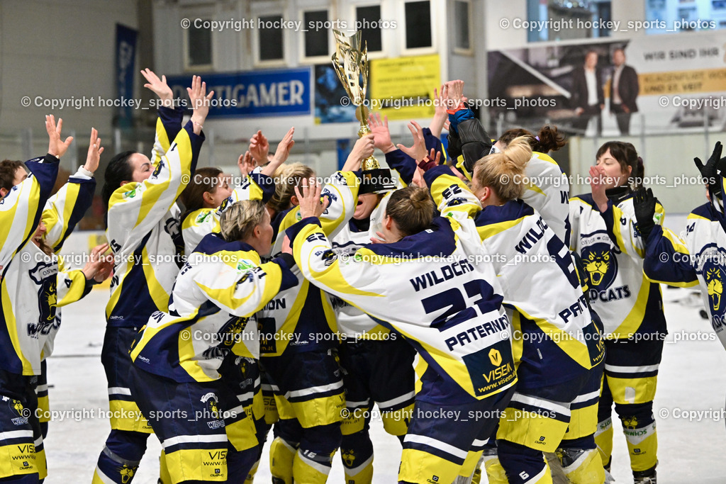 WILDCATS PATERNION & Lady Hawks Siegerehrung-Meisterfeier | Jubel Wildcats Paternion Mannschaft, Meister, WILDCATS PATERNION &amp; Lady Hawks Siegerehrung-Meisterfeier, WILDCATS PATERNION &amp; Lady Hawks Siegerehrung-Meisterfeier am 12.03.2025 in Steindorf (Ossiachersee Halle), Austria, (Photo by Bernd Stefan)