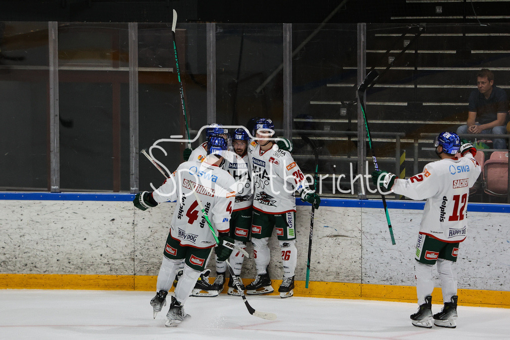 SC Langnau Tigers - Augsburger Panther | Jubel nach dem ersten Tor in dieser Saison / Der Ausgleich durch Luca TOSTO (AEV #77)