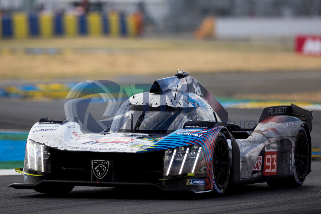 Trainproduction-20230611-0149 | LE MANS,FRANCE,11.Jun.23 - MOTORSPORTS - WEC, FIA World Endurance Championships, 24 Hours of Le Mans, Circuit de la Sarthe, race. Image shows Paul Di Resta (GBR), Mikkel Jense (DEN) and Jean-Eric Vergne (FRA/ Peugeot Totalenergies). Photo: Trainproduction / Matthias Trinkl