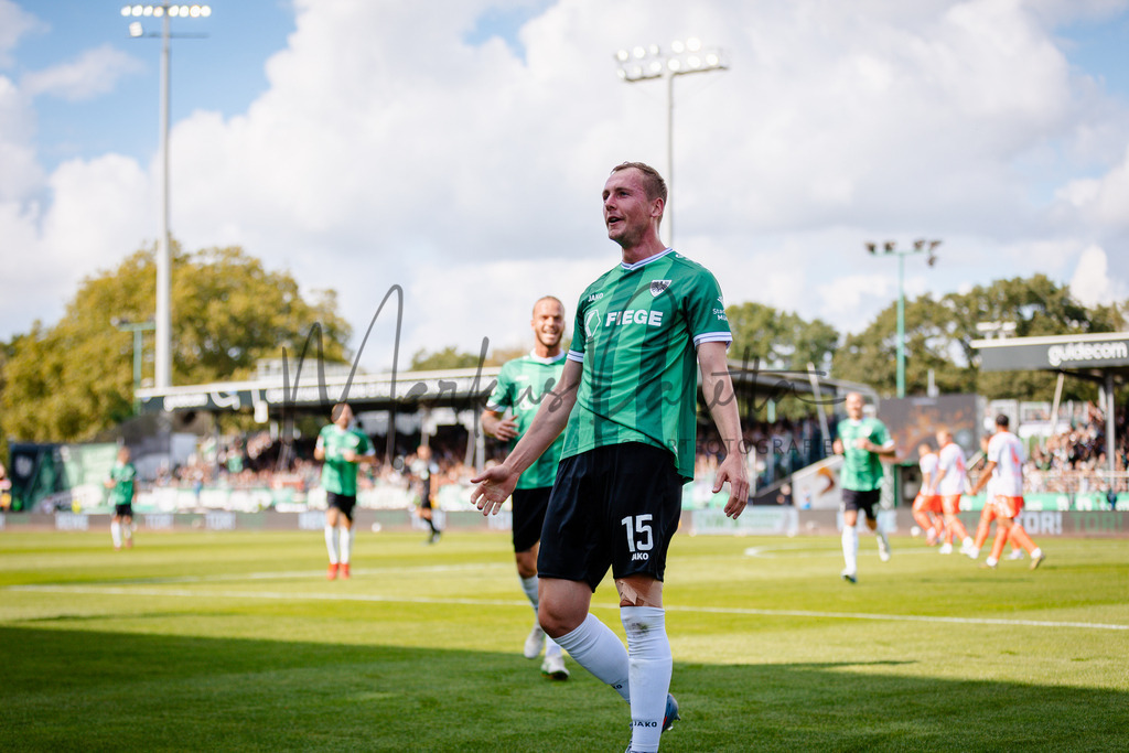 2. Bundesliga, Saison 2025/26, 5. Spieltag : SC Preußen Münster - Fortuna Düsseldorf | Münster, 14.09.2025: 2. Bundesliga, 5. Spieltag, SC Preußen Münster gegen Fortuna Düsseldorf im LVM-Preußenstadion in Münster. Foto: sportfotografie.ms | Markus Paletta - Realisiert mit Pictrs.com