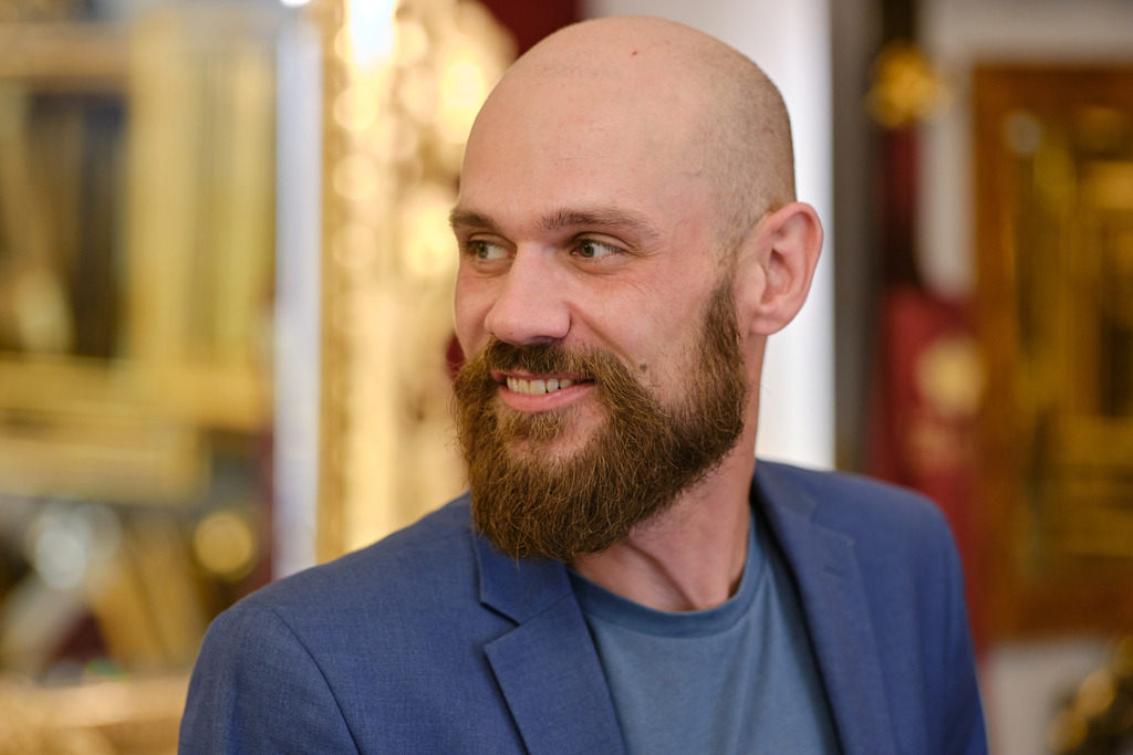 Bühlmayer Hofvergolder | WIen, Austria - April 29, 2025; C. Bühlmayer - K.u.K. Hofvergolder, Porträt Dominikus Haider. - Realisiert mit Pictrs.com