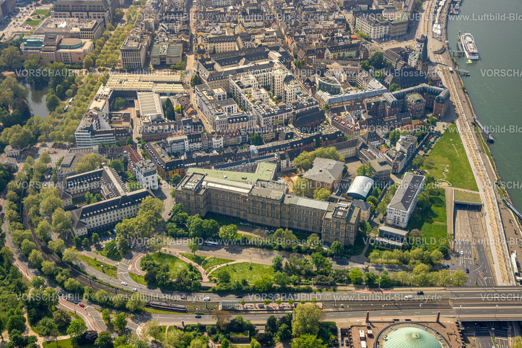 Duesseldorf240500965 | Luftbild, Andreas Quartier mit Hyatt House Wohnquartier Am Alten Amtsgericht, Kunstakademie Düsseldorf Gebäude,  Altstadt, Düsseldorf, Rheinland, Nordrhein-Westfalen, Deutschland